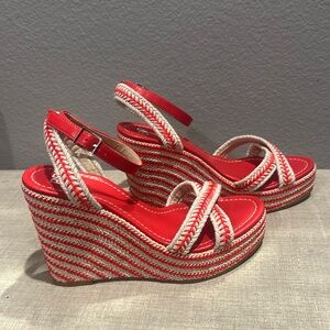 BP Nordstrom Gabby Woven Wedge Sandal Size 8